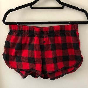 Flannel Pajama Shorts